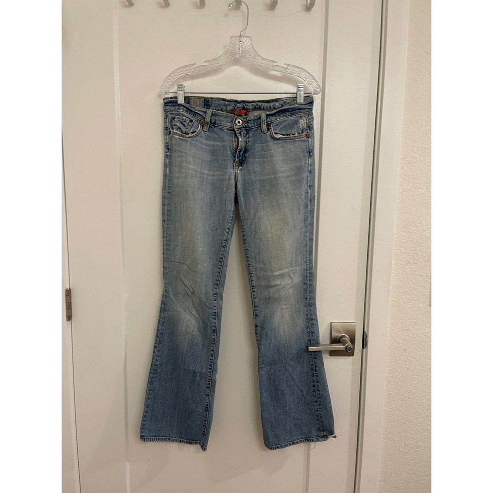 Vintage Y2K Lucky Brand Distressed Bootcut Jeans Streetwear Grunge